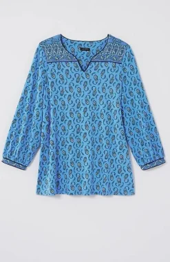 J.Jill Wearever Border-Yoke Top | Jjill-Women Tops & Tees