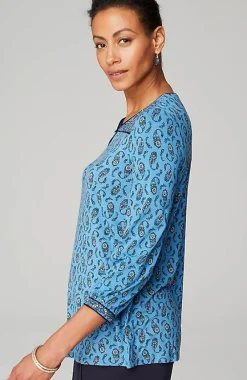 J.Jill Wearever Border-Yoke Top | Jjill-Women Tops & Tees