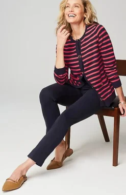 J.Jill Wearever Button-Front Striped Cardi | Jjill-Women Sweaters