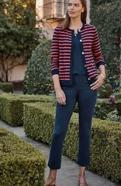 J.Jill Wearever Button-Front Striped Cardi | Jjill-Women Sweaters