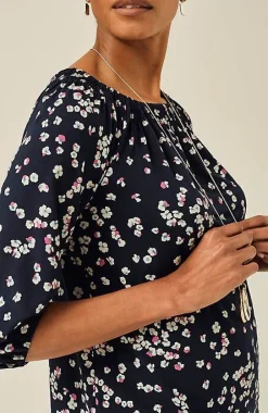 J.Jill Wearever Convertible-Shoulder Smocked-Neck Top | Jjill-Women Tops & Tees