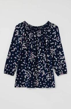 J.Jill Wearever Convertible-Shoulder Smocked-Neck Top | Jjill-Women Tops & Tees