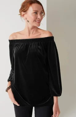 J.Jill Wearever Convertible-Shoulder Smocked-Neck Top | Jjill-Women Tops & Tees