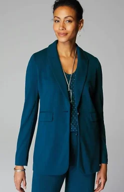 J.Jill Wearever Double-Face Jersey Notch-Collared Blazer | Jjill-Women Jackets & Coats