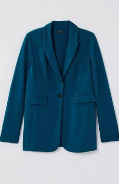 J.Jill Wearever Double-Face Jersey Notch-Collared Blazer | Jjill-Women Jackets & Coats