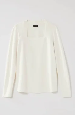 J.Jill Wearever Double-Face Jersey Square-Neck Top | Jjill-Women Tops & Tees