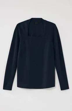 J.Jill Wearever Double-Face Jersey Square-Neck Top | Jjill-Women Tops & Tees