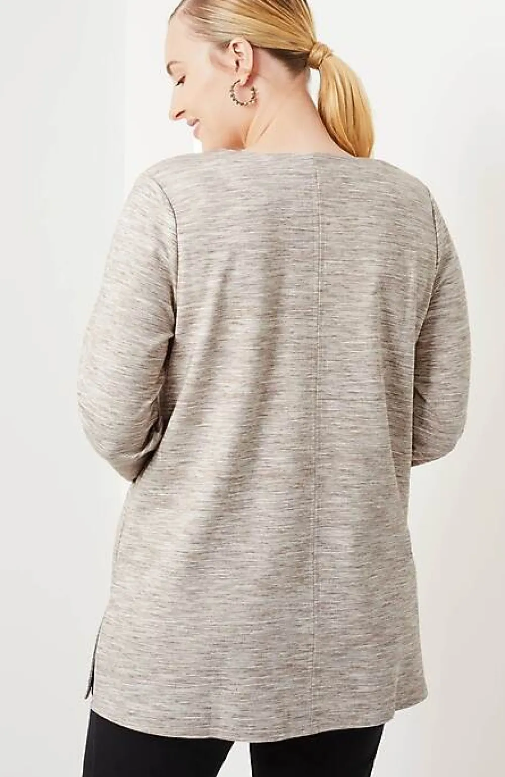 J.Jill Wearever Double-Face Jersey V-Neck Tunic | Jjill-Women Tops & Tees