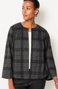 J.Jill Wearever Double-Knit Jacquard Cropped Jacket | Jjill-Women Jackets & Coats