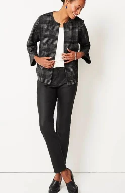 J.Jill Wearever Double-Knit Jacquard Cropped Jacket | Jjill-Women Jackets & Coats