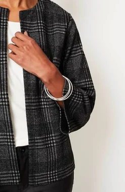 J.Jill Wearever Double-Knit Jacquard Cropped Jacket | Jjill-Women Jackets & Coats