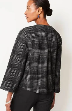 J.Jill Wearever Double-Knit Jacquard Cropped Jacket | Jjill-Women Jackets & Coats