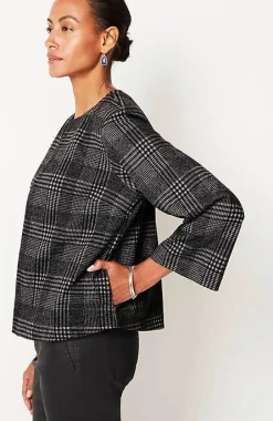 J.Jill Wearever Double-Knit Jacquard Cropped Jacket | Jjill-Women Jackets & Coats