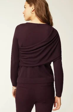 J.Jill Wearever Draped-Overlay Merino Sweater | Jjill-Women Sweaters