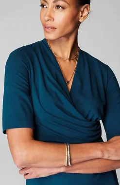 J.Jill Wearever Draped Twist-Front Dress | Jjill-Women Dresses
