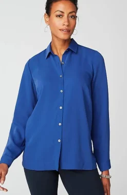 J.Jill Wearever Easy-Care A-Line Button-Front Shirt | Jjill-Women Shirts & Blouses