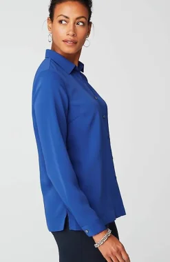 J.Jill Wearever Easy-Care A-Line Button-Front Shirt | Jjill-Women Shirts & Blouses