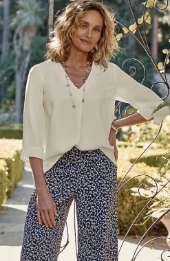 J.Jill Wearever Easy-Care Front-Pleated Top | Jjill-Women Shirts & Blouses