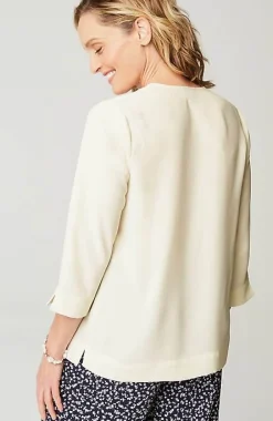 J.Jill Wearever Easy-Care Front-Pleated Top | Jjill-Women Shirts & Blouses