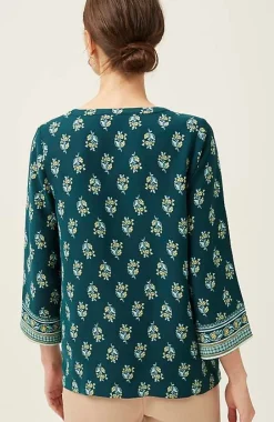 J.Jill Wearever Easy-Care Printed U0026 Bordered Top | Jjill-Women Shirts & Blouses