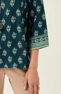 J.Jill Wearever Easy-Care Printed U0026 Bordered Top | Jjill-Women Shirts & Blouses