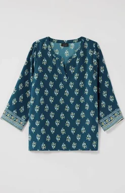 J.Jill Wearever Easy-Care Printed U0026 Bordered Top | Jjill-Women Shirts & Blouses