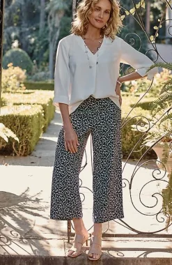 J.Jill Wearever Easy-Care Woven Wide-Leg Crops | Jjill-Women Pants & Jeans