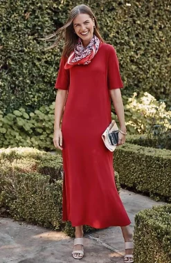 J.Jill Wearever Elbow-Sleeve Maxi Dress | Jjill-Women Dresses
