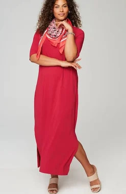 J.Jill Wearever Elbow-Sleeve Maxi Dress | Jjill-Women Dresses