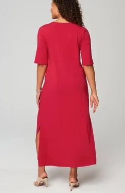 J.Jill Wearever Elbow-Sleeve Maxi Dress | Jjill-Women Dresses