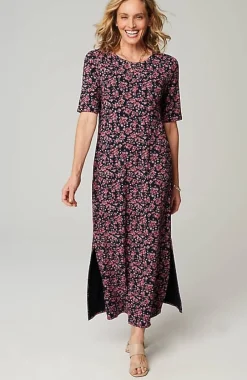 J.Jill Wearever Elbow-Sleeve Maxi Dress | Jjill-Women Dresses