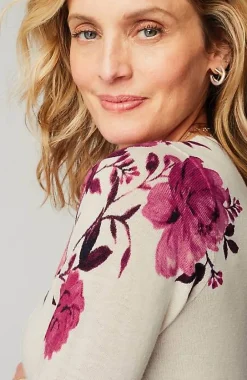 J.Jill Wearever Garden Roses Sweater | Jjill-Women Sweaters