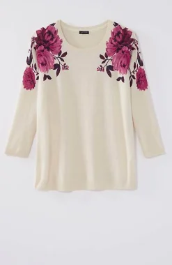 J.Jill Wearever Garden Roses Sweater | Jjill-Women Sweaters
