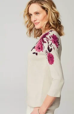 J.Jill Wearever Garden Roses Sweater | Jjill-Women Sweaters