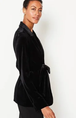 J.Jill Wearever Knit Velvet Jacket | Jjill-Women Jackets & Coats