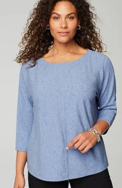 J.Jill Wearever Marled Seamed Top | Jjill-Women Tops & Tees