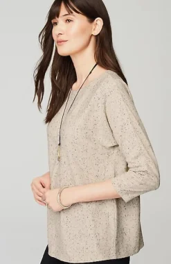 J.Jill Wearever Marled Seamed Top | Jjill-Women Tops & Tees