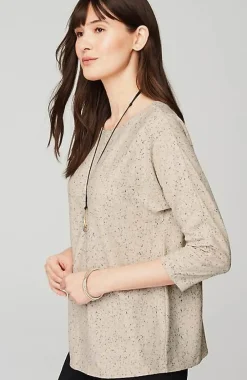 J.Jill Wearever Marled Seamed Top | Jjill-Women Tops & Tees
