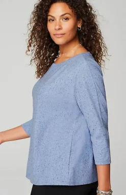 J.Jill Wearever Marled Seamed Top | Jjill-Women Tops & Tees