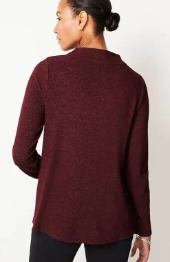 J.Jill Wearever Mock-Neck Ottoman Top | Jjill-Women Tops & Tees