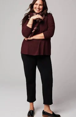 J.Jill Wearever Mock-Neck Ottoman Top | Jjill-Women Tops & Tees