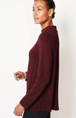 J.Jill Wearever Mock-Neck Ottoman Top | Jjill-Women Tops & Tees
