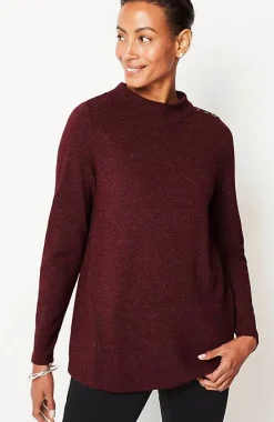 J.Jill Wearever Mock-Neck Ottoman Top | Jjill-Women Tops & Tees