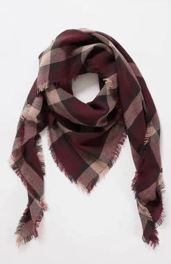 J.Jill Wearever Neutral Plaid Triangle Scarf | Jjill-Women Ponchos, Ruanas & Scarves