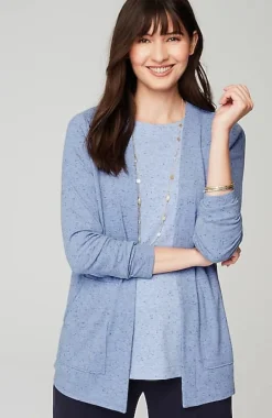 J.Jill Wearever Open-Front Marled Jacket | Jjill-Women Jackets & Coats