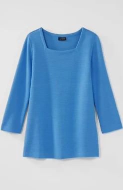 J.Jill Wearever Ottoman Square-Neck Top | Jjill-Women Tops & Tees