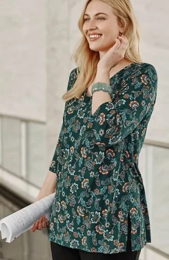 J.Jill Wearever Shirred A-Line Tunic | Jjill-Women Tops & Tees