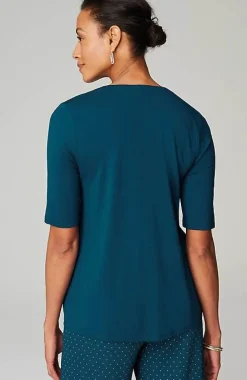 J.Jill Wearever Shirred-Shoulder Top | Jjill-Women Tops & Tees