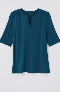 J.Jill Wearever Shirred-Shoulder Top | Jjill-Women Tops & Tees