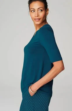 J.Jill Wearever Shirred-Shoulder Top | Jjill-Women Tops & Tees
